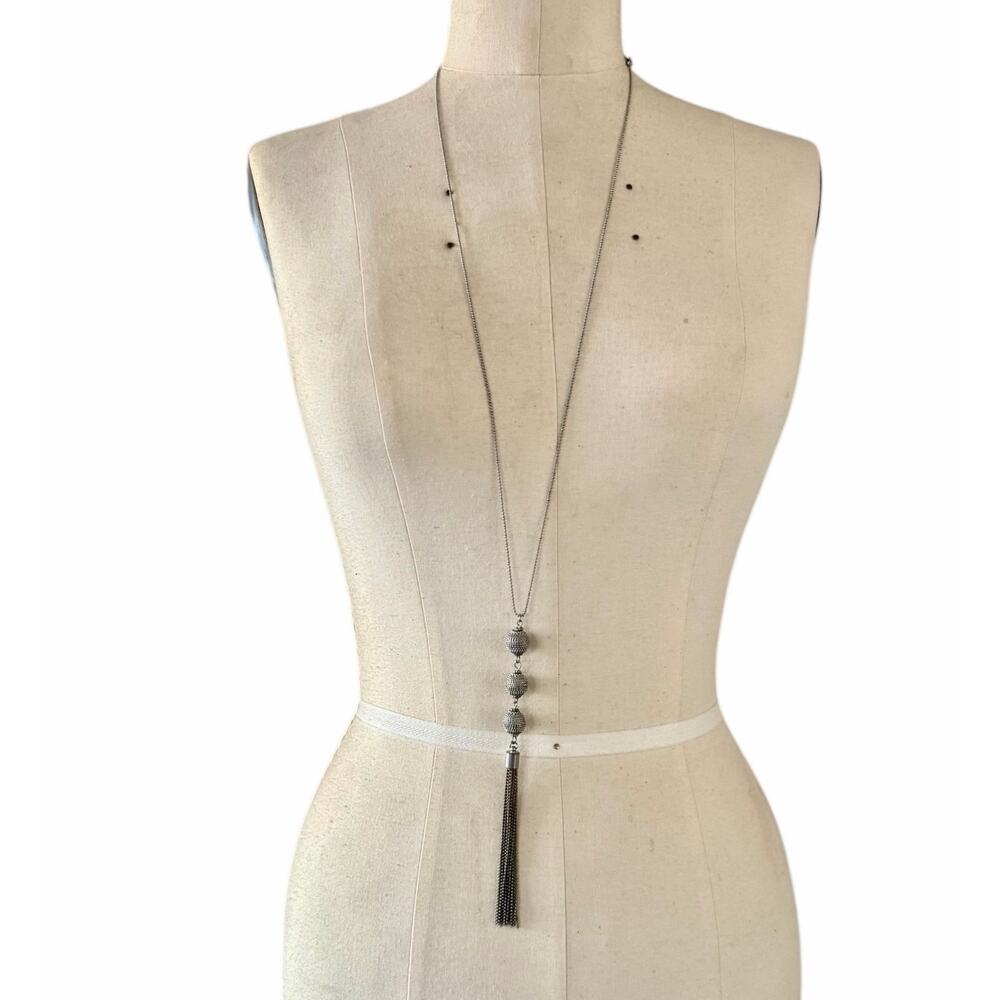 INC silvertone necklace